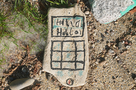 Stein als Handy