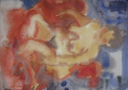 Aquarell Akt im Atelier